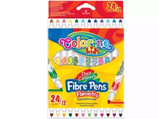Colorino Kids. Flamastry dwukolorowe, 24 kolory