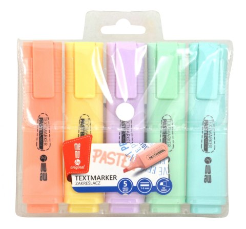 Zakreślacze pastelowe etui 5 kolorów MemoBe Zakreślacze pastelowe etui 5 kolorów MemoBe
