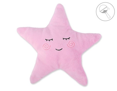 Poduszka Little STAR z grzechotką- różowa Poduszka Little STAR z grzechotką- różowa