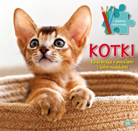 Książeczka z puzzlami i kolorowankami. Kotki Książeczka z puzzlami i kolorowankami. Kotki