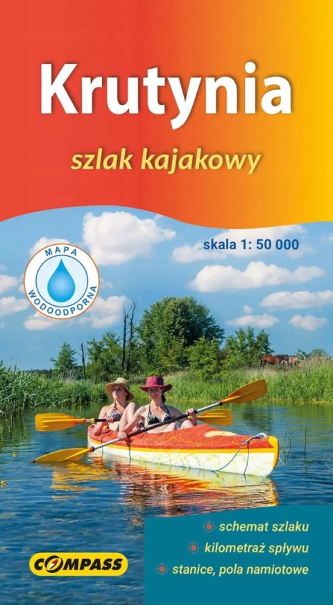 Mapa kajakowa - Krutynia 1:50 000 wersja polska Mapa kajakowa - Krutynia 1:50 000 wersja polska