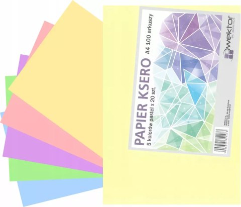 Papier ksero A4/100K kolorowy Pastelowe Papier ksero A4/100K kolorowy Pastelowe