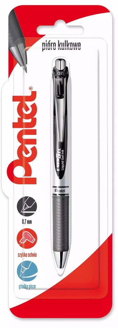 Pióro kulkowe 0,7 mm EnerGel BL77 czarne 1 szt. Pióro kulkowe 0,7 mm EnerGel BL77 czarne 1 szt.