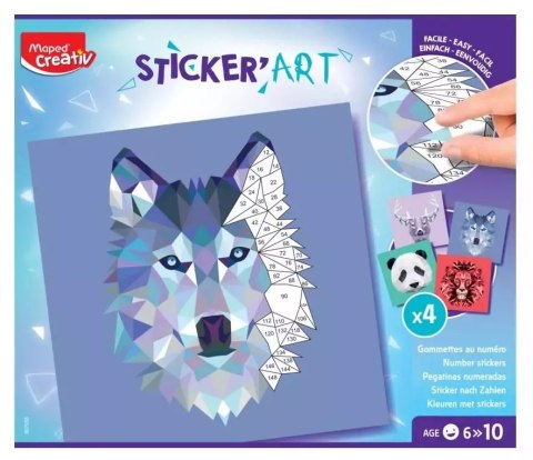 Przyklejanie po numerach Sticker Art CREATIV Przyklejanie po numerach Sticker Art CREATIV
