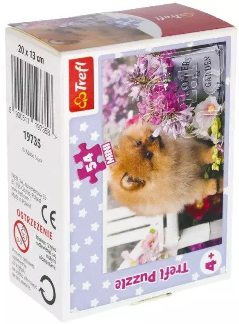 Puzzle mini 54 elementy. Urocze zwierzątka, piesek Puzzle mini 54 elementy. Urocze zwierzątka, piesek