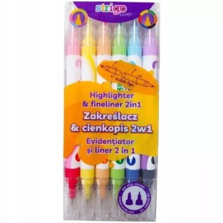 Zakreślacz Strigo 6 szt.