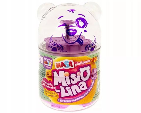 Misiolina Masa plastyczna różowa 60g + 1 foremka Misiolina Masa plastyczna różowa 60g + 1 foremka