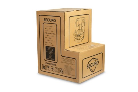 FOTELIK SECURO I-SIZE LIGHT GREY (40-150)