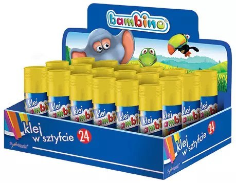 Klej w sztyfcie, 24 sztuki Bambino Klej w sztyfcie, 24 sztuki Bambino