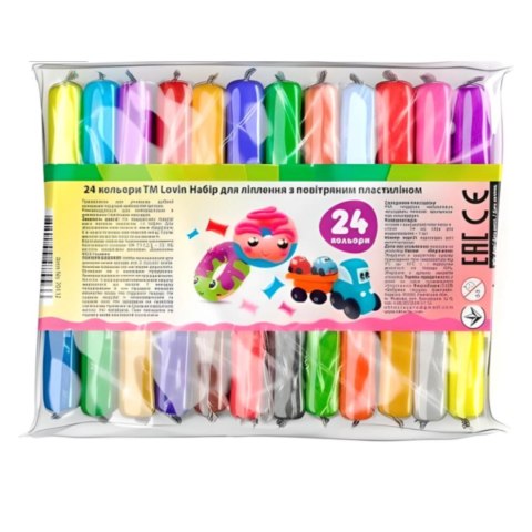 Zestaw lekkiej ciastoliny (24 kolory) Zestaw lekkiej ciastoliny (24 kolory)