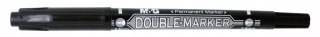 Marker dwustronny czarny 0.8mm/2.8mm M&G