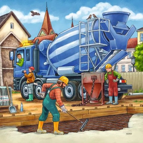 Puzzle 3 x 49 elementów. Duże maszyny budowlane Puzzle 3 x 49 elementów. Duże maszyny budowlane