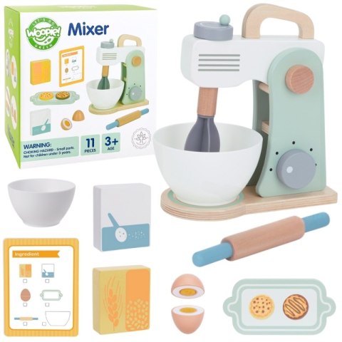 WOOPIE GREEN Drewniany Mikser Kuchenny Blender z Akcesoriami 11 el. WOOPIE GREEN Drewniany Mikser Kuchenny Blender z Akcesoriami 11 el.