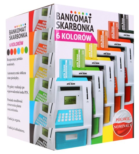 Bankomat skarbonka dla dzieci 3+ czarny Interaktywne funkcje + Karta bankomatowa Bankomat skarbonka dla dzieci 3+ czarny Interaktywne funkcje + Karta bankomatowa