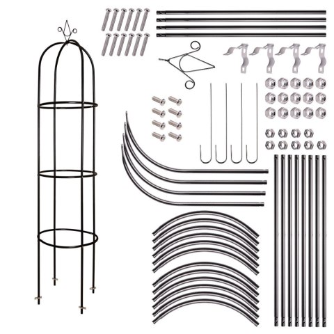 Pergola ogrodowa kolumnowa słup kolumna dzwon stojak na róże kwiaty pnące metalowa 195 cm Pergola ogrodowa kolumnowa słup kolumna dzwon stojak na róże kwiaty pnące metalowa 195 cm