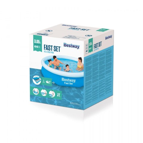 Basen rozporowy Fast Set 305x66 10FT BESTWAY Basen ogrodowy Basen rozporowy Fast Set 305x66 10FT BESTWAY Basen ogrodowy