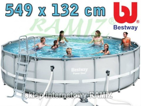 Basen Stelażowy 18FT 549x132cm PowerSteel Pompa Piaskowa BE Basen Stelażowy 18FT 549x132cm PowerSteel Pompa Piaskowa BE