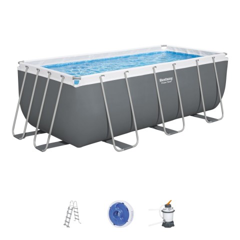 Basen stelażowy Power Steel 412x201x122 13x6FT BESTWAY 5w1 + Pompa piaskowa
