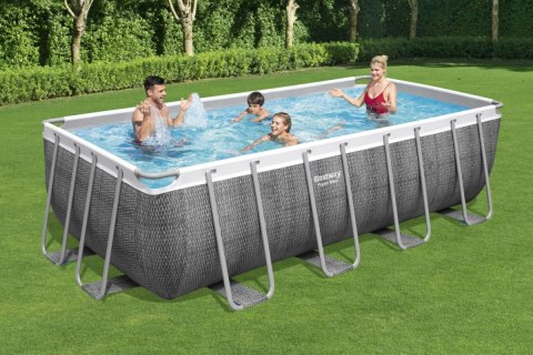 Basen stelażowy Power Steel 488x244x122 Imitacja Rattanu 16x8FT BESTWAY 6w1