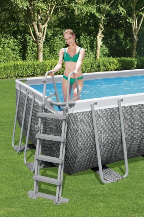 Basen stelażowy Power Steel 488x244x122 Imitacja Rattanu 16x8FT BESTWAY 6w1