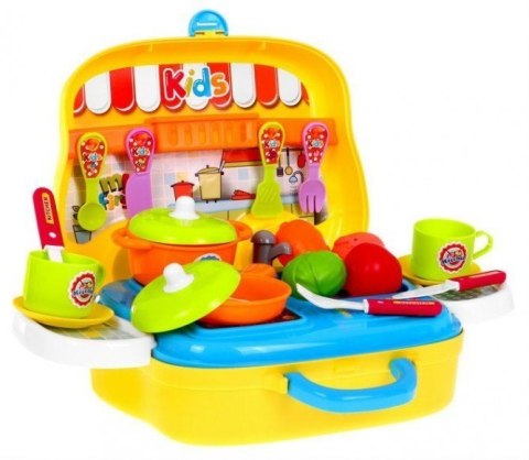 Przenośna kuchnia Food Truck dla dzieci 3+ Walizka z kółkami + Akcesoria Przenośna kuchnia Food Truck dla dzieci 3+ Walizka z kółkami + Akcesoria