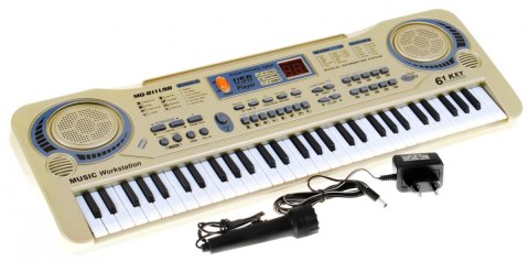 Beżowy Keyboard dla dzieci 5+ Mikrofon + Nagrywanie + USB MP3 - model nr 811 Beżowy Keyboard dla dzieci 5+ Mikrofon + Nagrywanie + USB MP3 - model nr 811