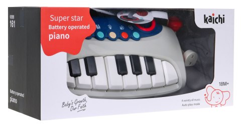 Interaktywny keyboard z mikrofonem dla dzieci 18m+ Zabawka muzyczna Pianinko + nauka gry Interaktywny keyboard z mikrofonem dla dzieci 18m+ Zabawka muzyczna Pianinko + nauka gry