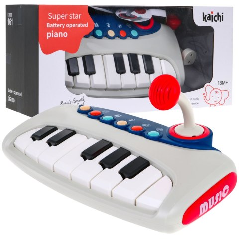 Interaktywny keyboard z mikrofonem dla dzieci 18m+ Zabawka muzyczna Pianinko + nauka gry Interaktywny keyboard z mikrofonem dla dzieci 18m+ Zabawka muzyczna Pianinko + nauka gry