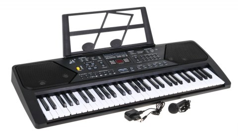 Keyboard z trybem nauki dla dzieci 5+ Stojak na nuty Mikrofon Radio - model nr 600 Keyboard z trybem nauki dla dzieci 5+ Stojak na nuty Mikrofon Radio - model nr 600