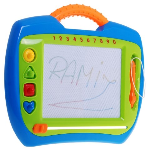 Wesoły Znikopis dla dzieci 3+ Kreatywna zabawka + Rysik + 4 pieczątki + Rysunki w 4 kolorach Wesoły Znikopis dla dzieci 3+ Kreatywna zabawka + Rysik + 4 pieczątki + Rysunki w 4 kolorach
