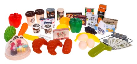 Interaktywny supermarket dla dzieci 3+ Zabawa w sklep 63 el. Wózek Kasa Terminal + światła dźwięki Interaktywny supermarket dla dzieci 3+ Zabawa w sklep 63 el. Wózek Kasa Terminal + światła dźwięki