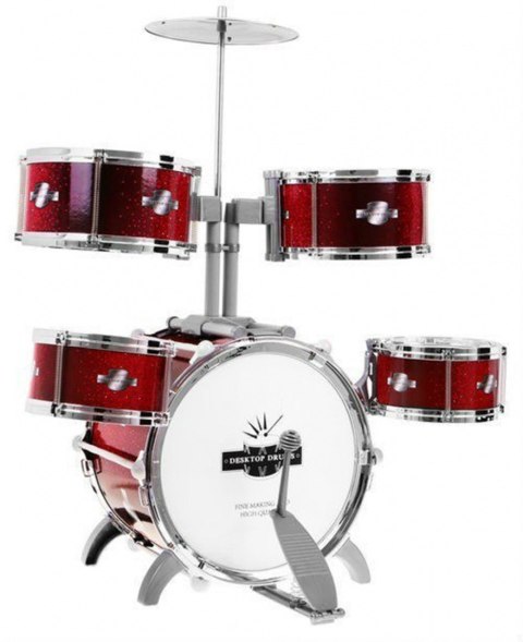 5-bębnowa Perkusja dla dzieci 5+ Instrument muzyczny Stołek + Talerz + 2 Pałeczki 9 el. 5-bębnowa Perkusja dla dzieci 5+ Instrument muzyczny Stołek + Talerz + 2 Pałeczki 9 el.