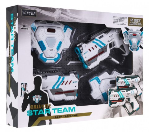 Pistolety Laserowe LASER TAG Białe + Kamizelki Pistolety Laserowe LASER TAG Białe + Kamizelki