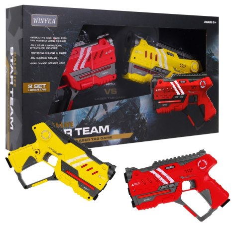 Pistolety Laserowe LASER TAG Czerwony Żółty Pistolety Laserowe LASER TAG Czerwony Żółty
