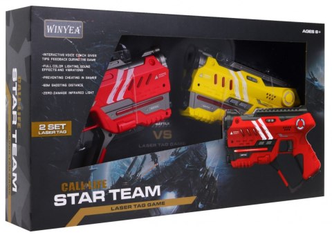 Pistolety Laserowe LASER TAG Czerwony Żółty Pistolety Laserowe LASER TAG Czerwony Żółty