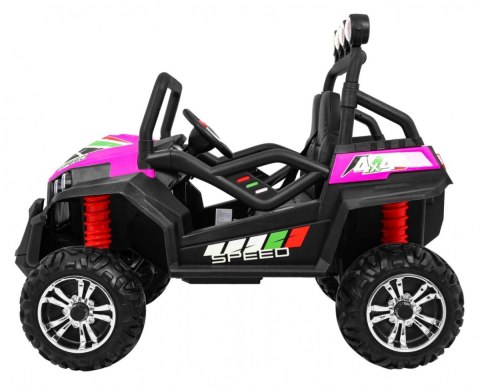 Grand Buggy Strong Lift dla dzieci Różowy + Napęd 4x4 + Pilot + Bagażnik + Radio MP3 + LED