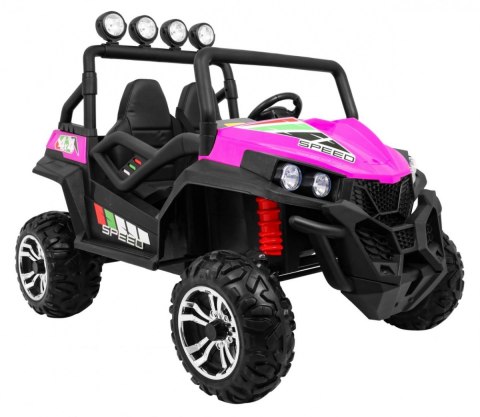 Grand Buggy Strong Lift dla dzieci Różowy + Napęd 4x4 + Pilot + Bagażnik + Radio MP3 + LED