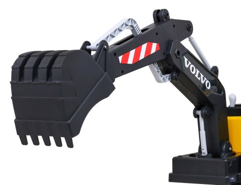 Koparka Volvo na akumulator Żółta + Ruchoma łyżka + 2 baseniki + 150 piłek + Pilot + Radio MP3 + LED