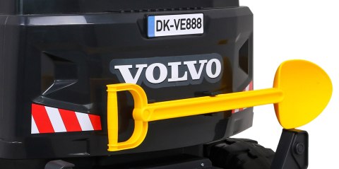 Koparka Volvo na akumulator Żółta + Ruchoma łyżka + 2 baseniki + 150 piłek + Pilot + Radio MP3 + LED