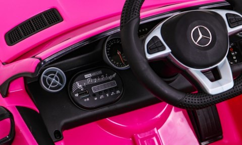 Mercedes Benz SLC300 Auto na akumulator dla dzieci Różowy + Dźwięki MP3 Światła + Pilot + Wolny Start