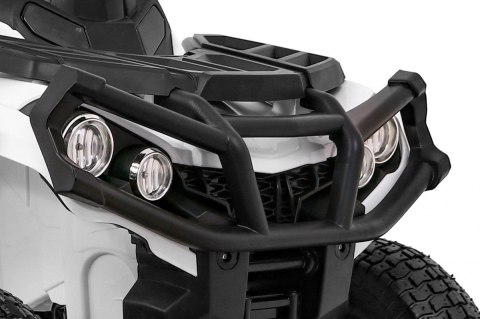 Quad ATV Air na akumulator dla dzieci Biały + Koła pompowane + Radio MP3 + Wolny Start