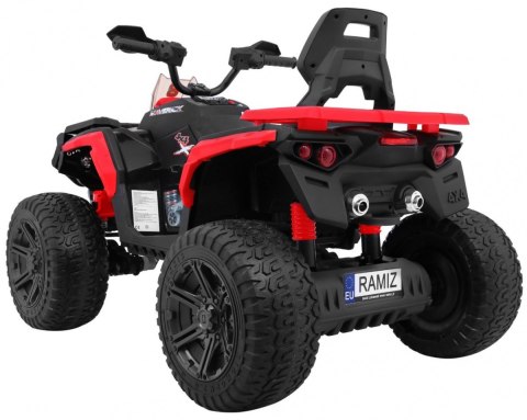 Quad Maverick 4x4 Elektryczny Pojazd dla dzieci Czerwony + Koła EVA + Panel audio + LED