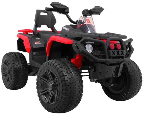 Quad Maverick 4x4 Elektryczny Pojazd dla dzieci Czerwony + Koła EVA + Panel audio + LED