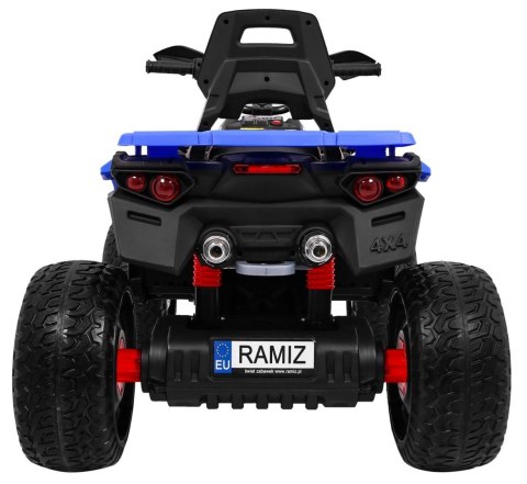 Quad Maverick 4x4 Elektryczny Pojazd dla dzieci Niebieski + Koła EVA + Panel audio + LED