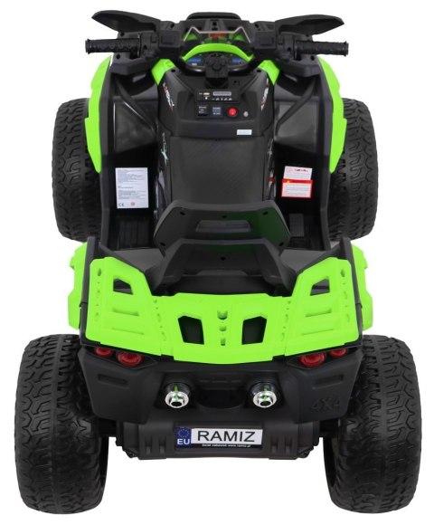 Quad Maverick 4x4 Elektryczny Pojazd dla dzieci Zielony + Koła EVA + Panel audio + LED