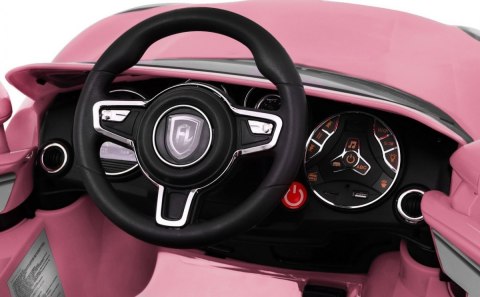 Autko Turbo-S na akumulator dla dzieci Różowy + Pilot + Wolny Start + Koła EVA + Radio MP3