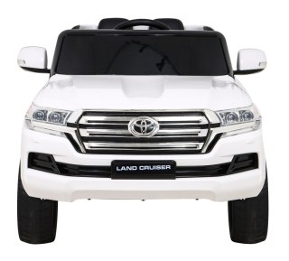 Toyota Land Cruiser na akumulator Biały + Pilot + Schowek + EVA + Wolny Start + LED MP3