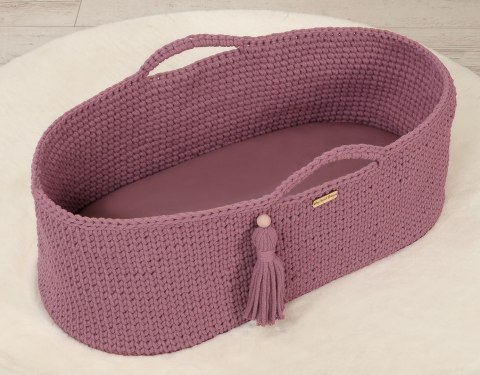 Prześcieradło bawełniane do kosza Mojżesza Boho wózka gondoli 75x35 cm - róż retro Prześcieradło bawełniane do kosza Mojżesza Boho wózka gondoli 75x35 cm - róż retro
