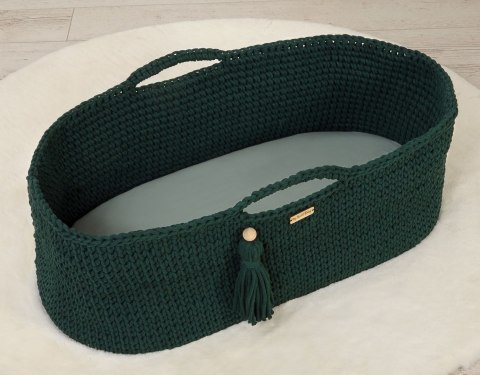 Prześcieradło bawełniane do kosza Mojżesza Boho wózka gondoli 75x35 cm - szałwia Prześcieradło bawełniane do kosza Mojżesza Boho wózka gondoli 75x35 cm - szałwia