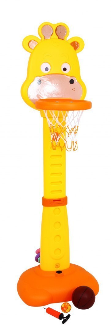 Zestaw sportowy Żyrafa 4w1 dla dzieci 3+ Koszykówka + Obręcze + Rzutki + Miarka wzrostu Zestaw sportowy Żyrafa 4w1 dla dzieci 3+ Koszykówka + Obręcze + Rzutki + Miarka wzrostu
